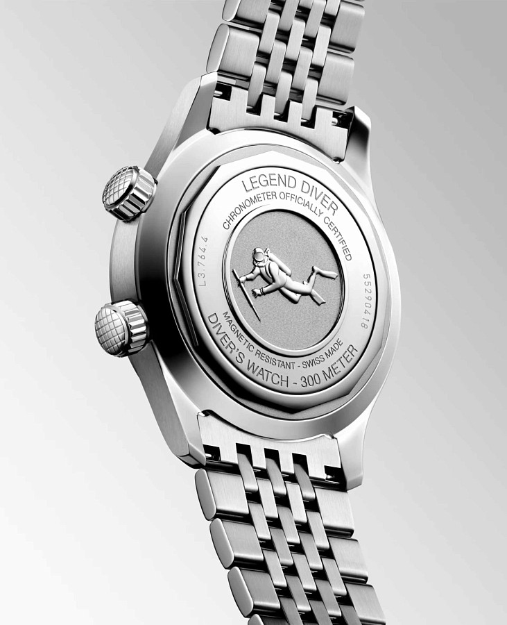 Часы Longines Legend Diver L3.764.4.16.6 — механические, сталь металл