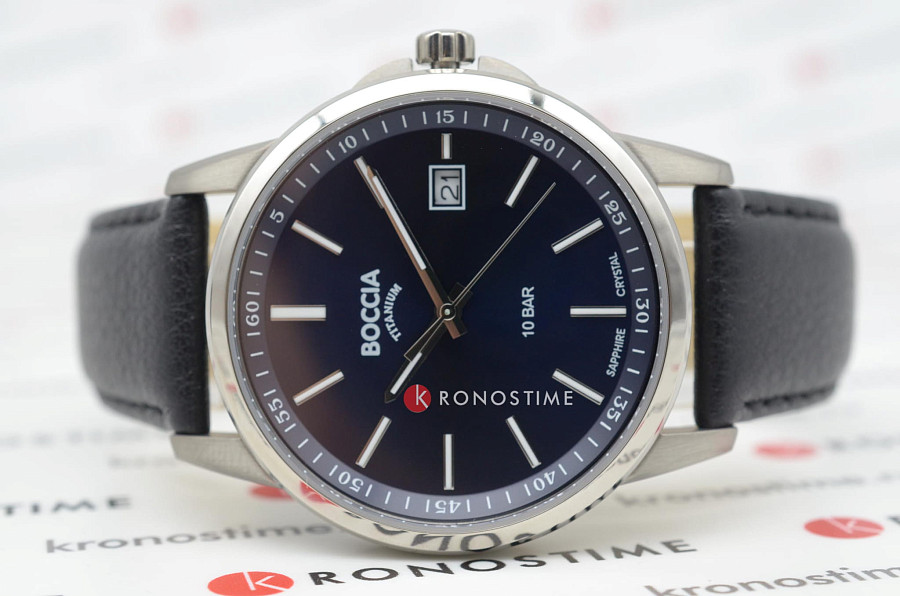 Часы Boccia Titanium 3633-01 — кожаный, мужские