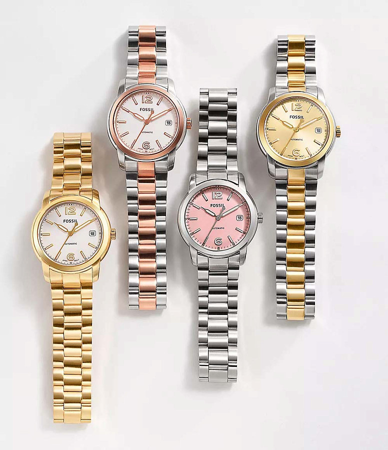 Часы Fossil Heritage ME3228 — нержавеющая сталь с ip-покрытием, мужские