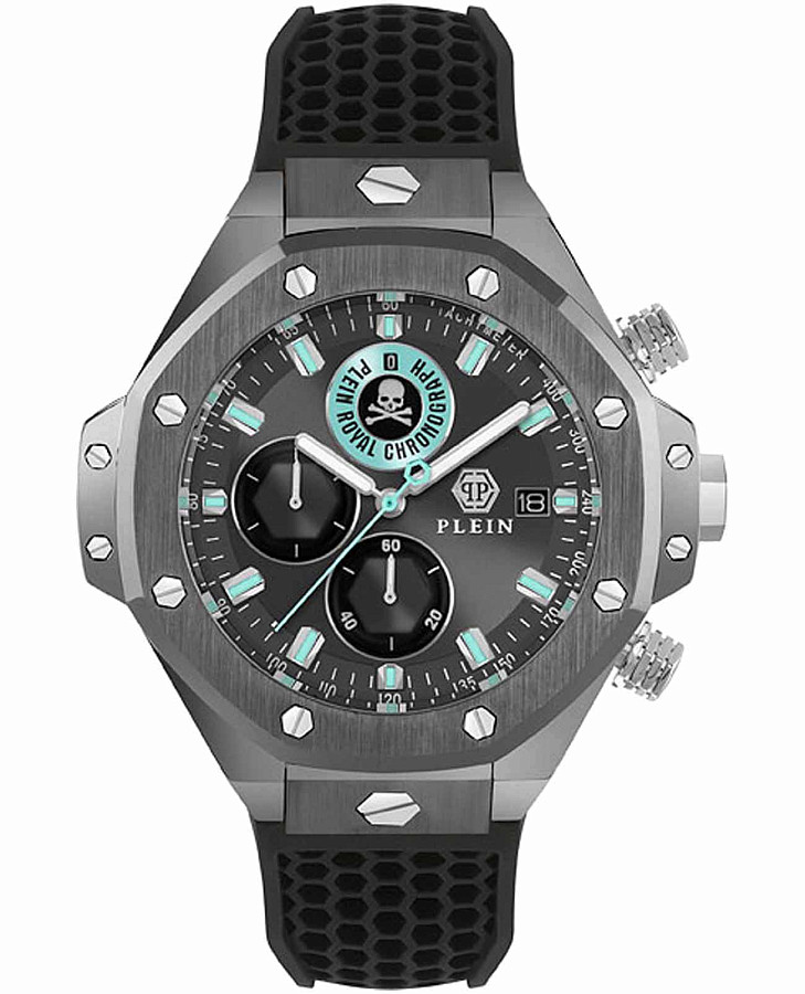 Часы Philipp Plein Plein Chrono Royal PWLFA0125 — мужские, серый