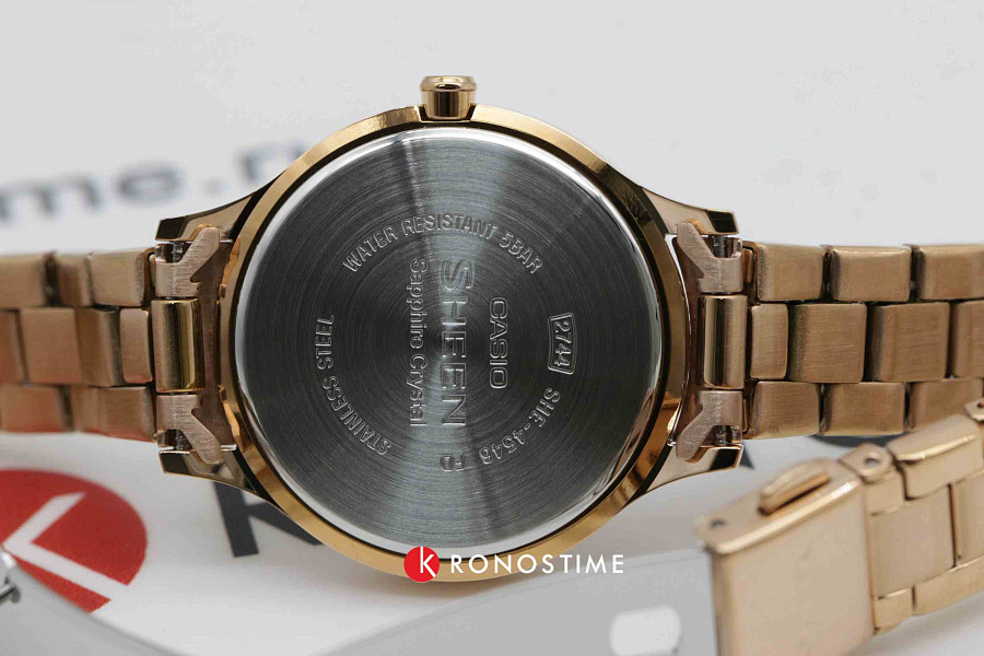 Часы Casio Sheen SHE-4546PG-4A — сталь с ip покрытием, женские