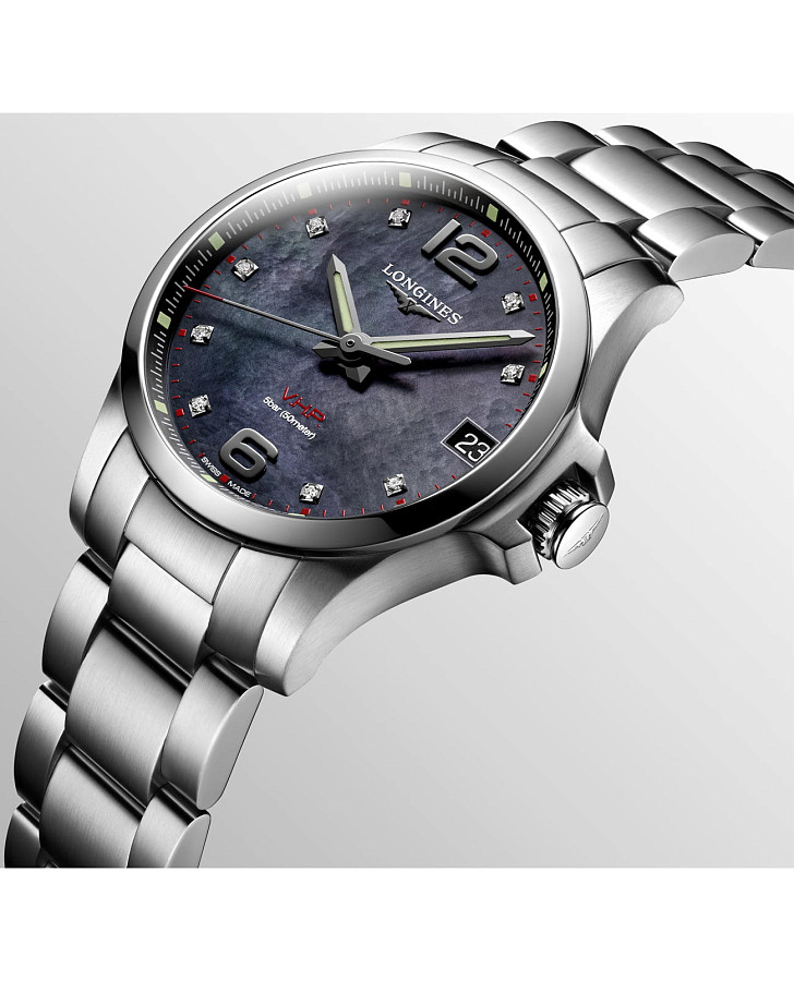 Часы Longines Conquest V.H.P. L3.316.4.88.6 — нержавеющая сталь, женские