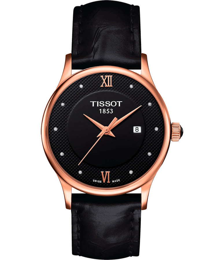 Часы Tissot Rose Dream Lady 18K Gold T914.210.76.056.00 — женские, черный