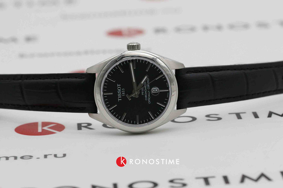 Часы Tissot PR 100 Lady COSC T101.251.16.051.00 — кожаный, женские