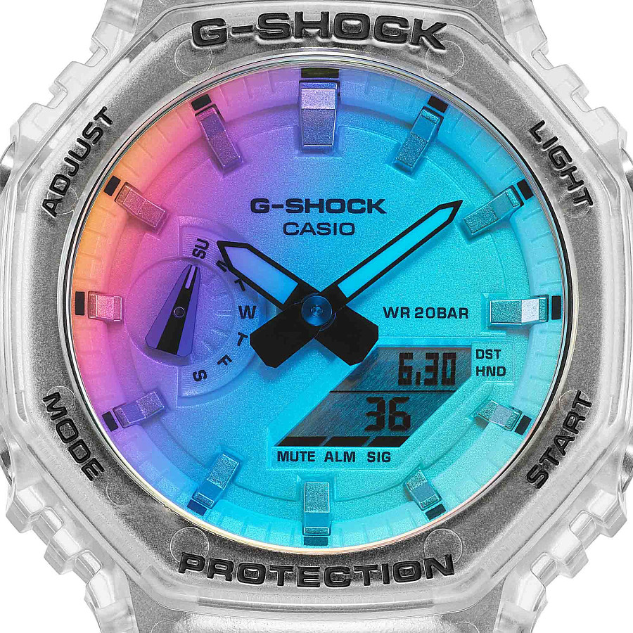 Часы Casio G-Shock GA-2100SRS-7A — электронные, Япония, мужские