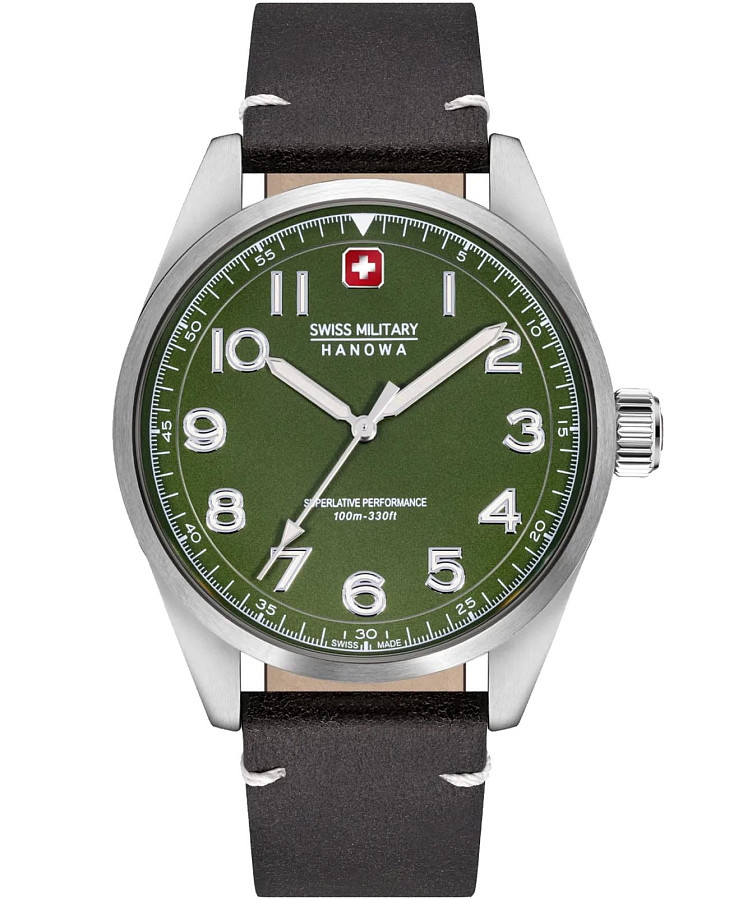 Часы Swiss Military Hanowa Falcon SMWGA2100404 — мужские, зеленый
