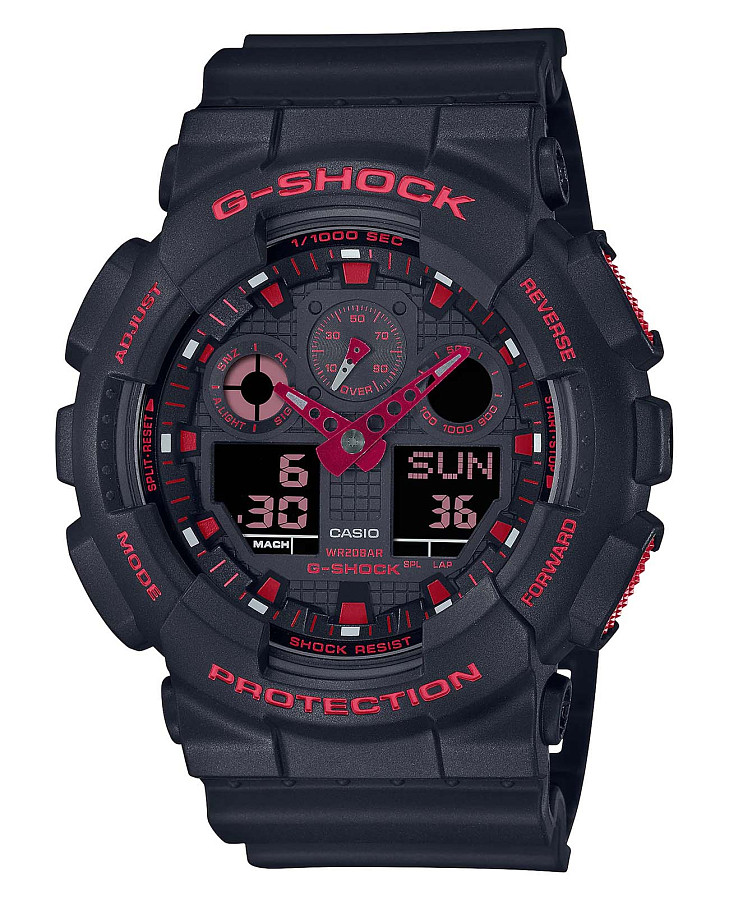 Часы Casio G-Shock GA-100BNR-1A — мужские, цветной