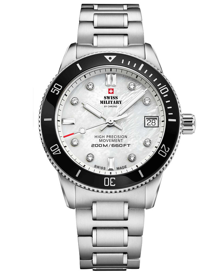 Часы Swiss Military by Chrono Сверхточные SM34089.03 — женские, перламутровый