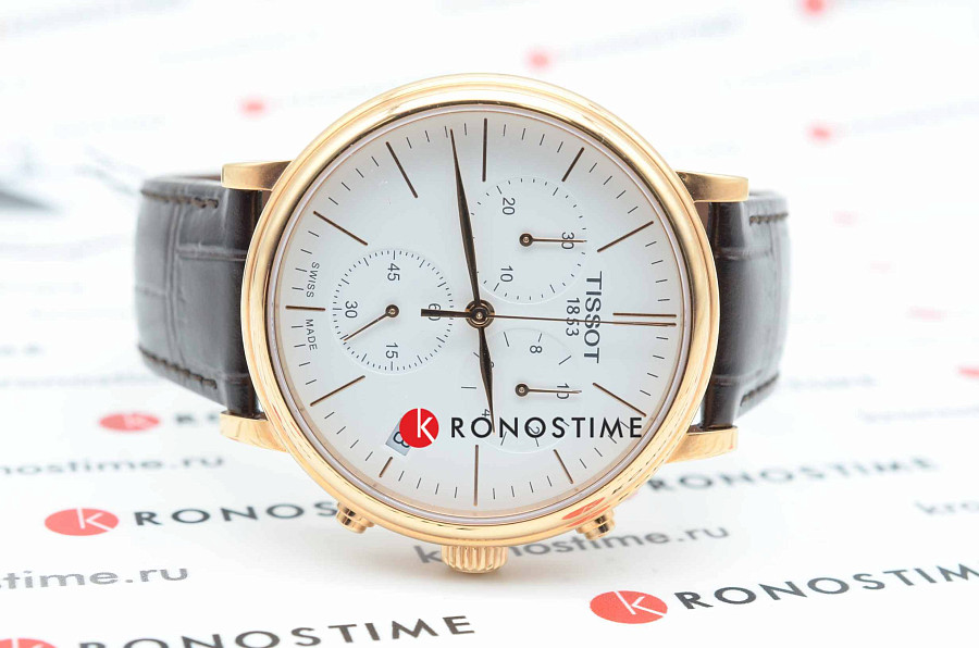 Часы Tissot Carson Premium Chronograph T122.417.36.011.00 — кожаный, мужские
