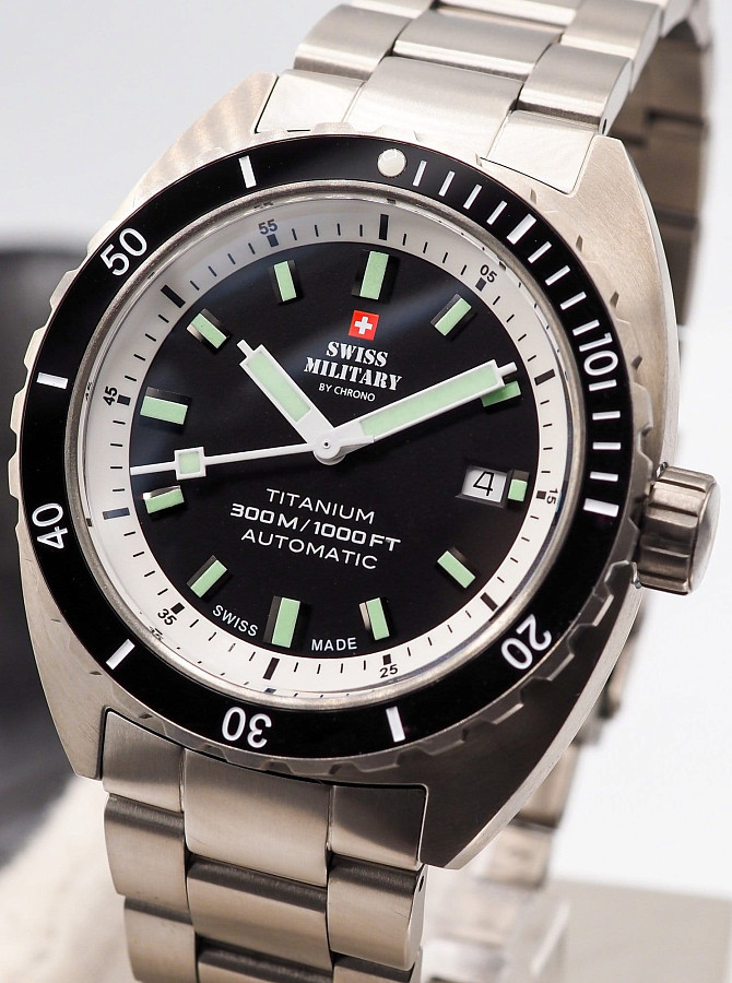 Часы Swiss Military by Chrono Titanium 300 SMA34100.02 — механические, титан