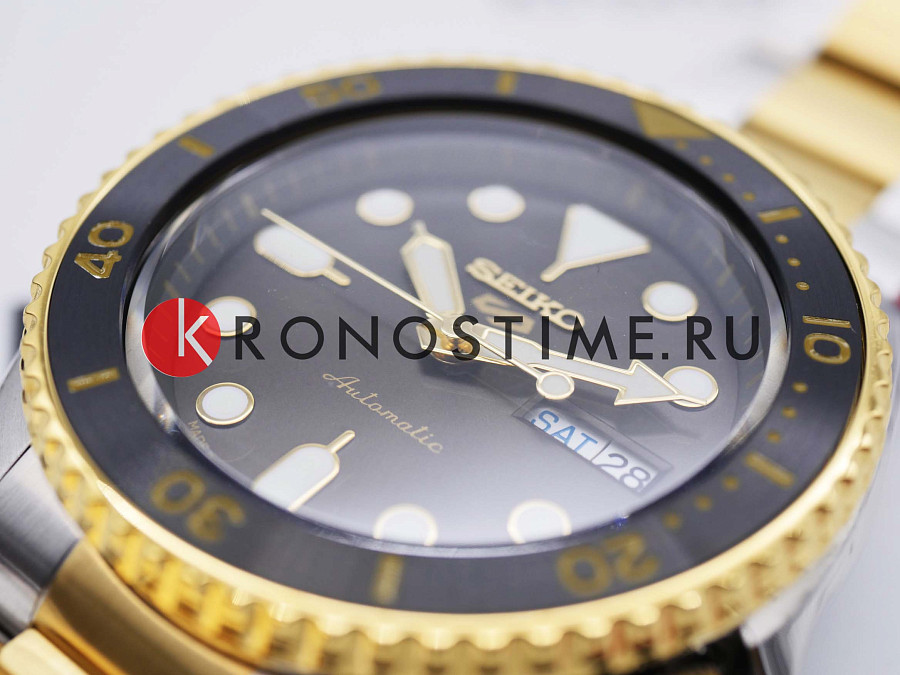Часы Seiko 5 Sports SRPK22 — мужские, нержавеющая сталь с pvd-покрытием