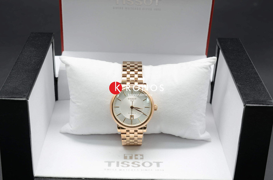 Часы Tissot Carson Premium Powermatic 80 Lady T122.207.33.031.00 — сталь c pvd покрытием, женские