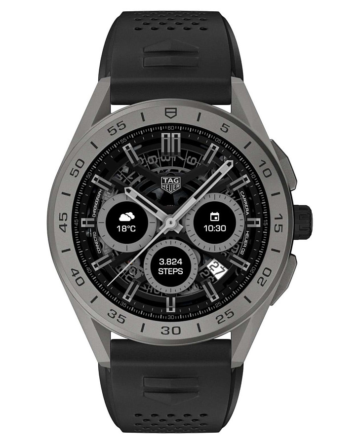 Часы TAG Heuer Connected Calibre E3 - 45 mm SBG8A81.BT6222 — мужские, черный