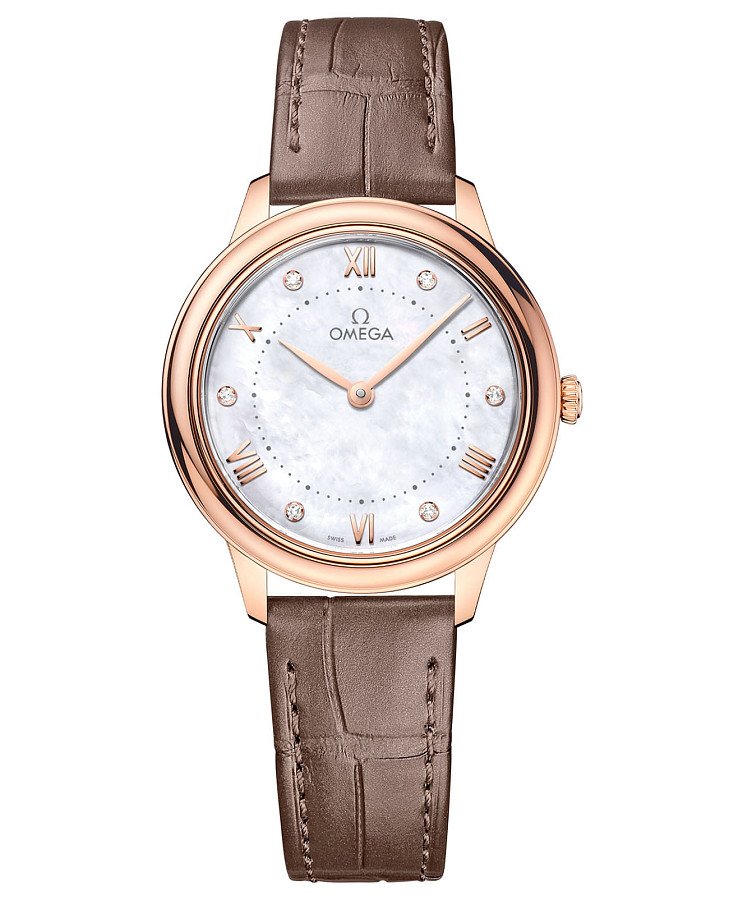 Часы Omega De Ville Prestige 434.53.30.60.55.001 — женские, перламутровый