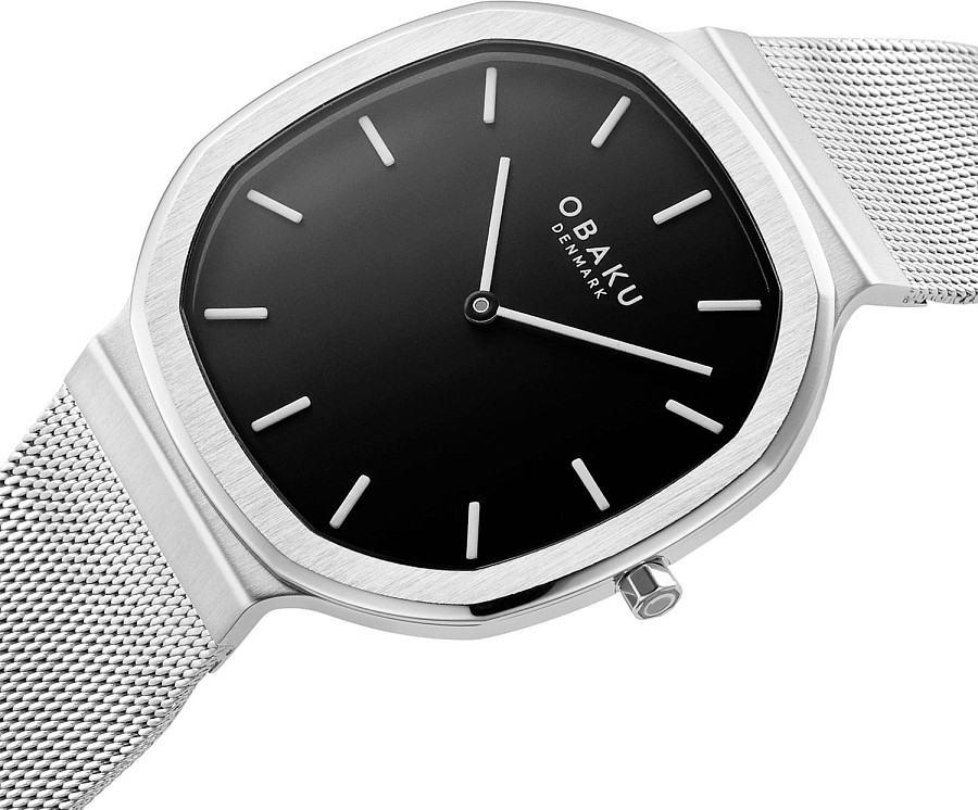Часы Obaku Oktant V253GXCBMC — мужские, нержавеющая сталь