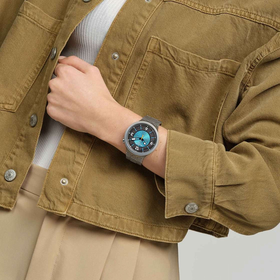Часы Swatch Big Bold Irony Standard SB07S116G — антрацитовый, сталь металл