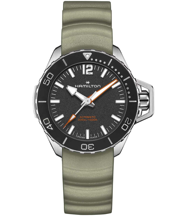 Часы Hamilton Khaki Navy Frogman Auto H77455331 — мужские, черный