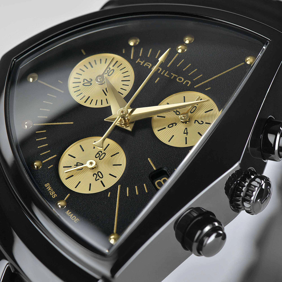 Часы Hamilton Ventura L Chrono Quartz H24402730 — сталь металл, Швейцария