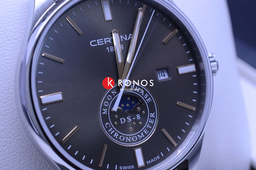 Часы Certina DS-8 Moon Phase C033.457.16.081.00 — сталь металл, кожаный