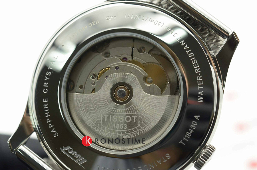 Часы Tissot Heritage Visodate Powermatic 80 T118.430.11.041.00 — мужские, серебристый
