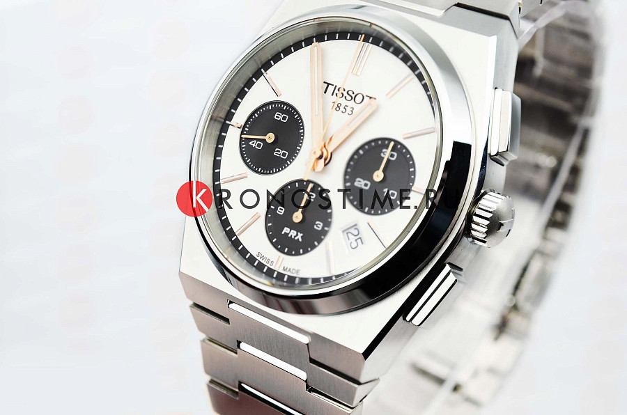 Часы Tissot PRX Automatic Chronograph T137.427.11.011.00 — сталь металл, мужские, Швейцария