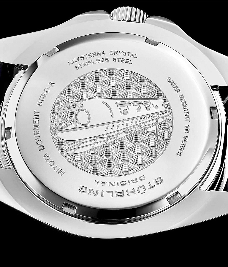 Часы Stuhrling Aquadiver 3950R.2 — силикон, мужские