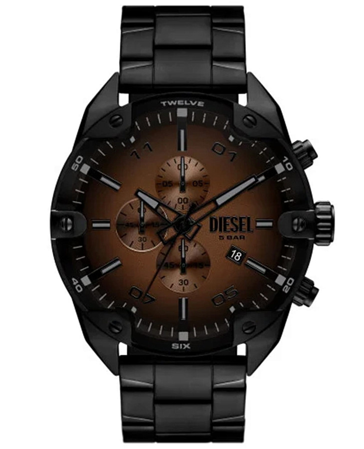 Часы Diesel Spiked DZ4691 — мужские, коричневый
