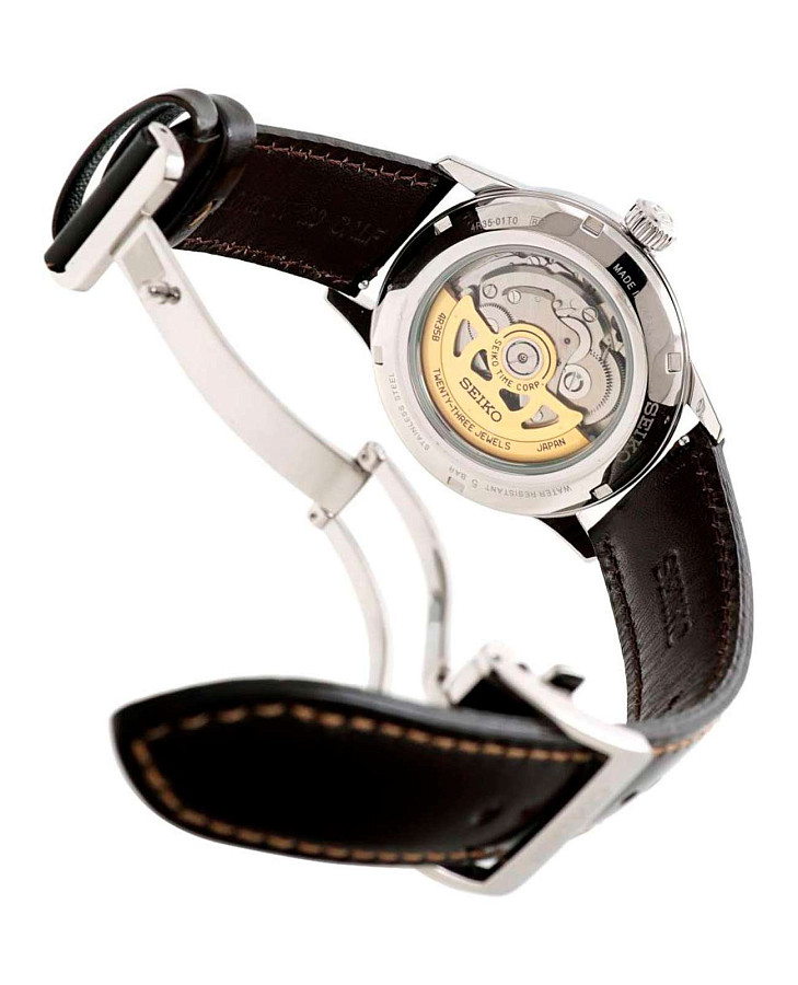 Часы Seiko Presage Cocktail Time SRPD37J1 — металл сталь, кожаный
