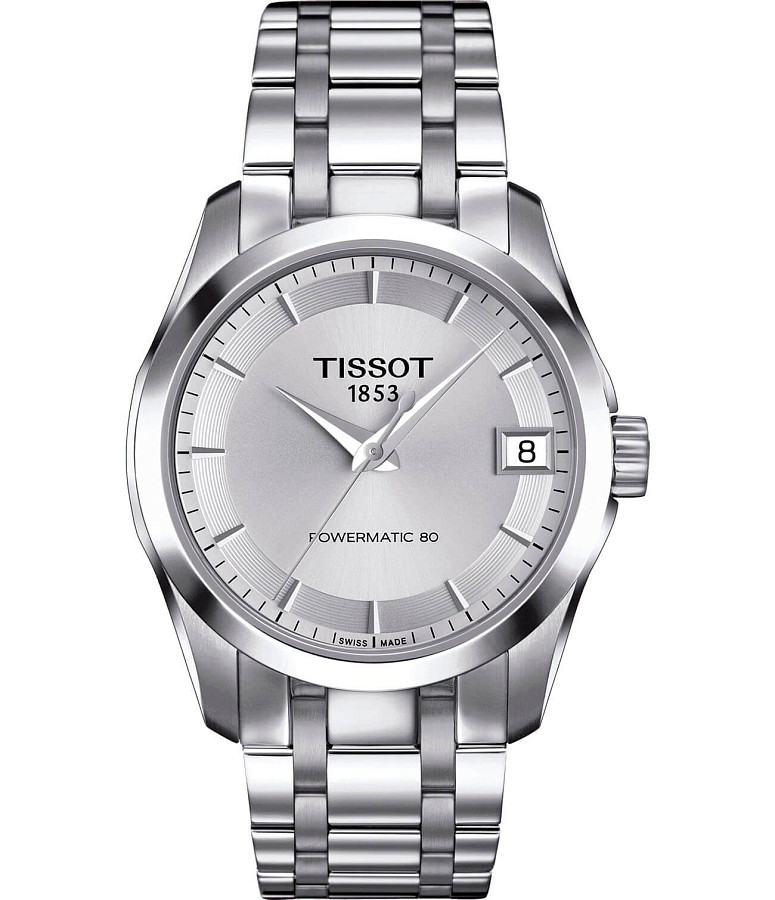 Часы Tissot Couturier Powermati 80 Lady T035.207.11.031.00 — женские, серебристый