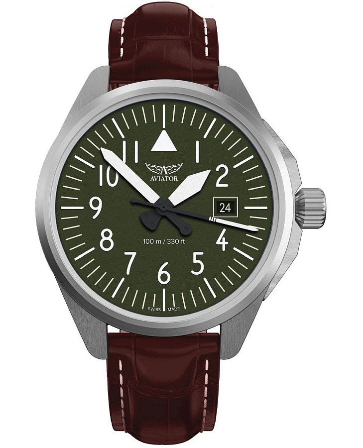 Часы Aviator Airacobra V.1.38.0.319.4 — мужские, зеленый