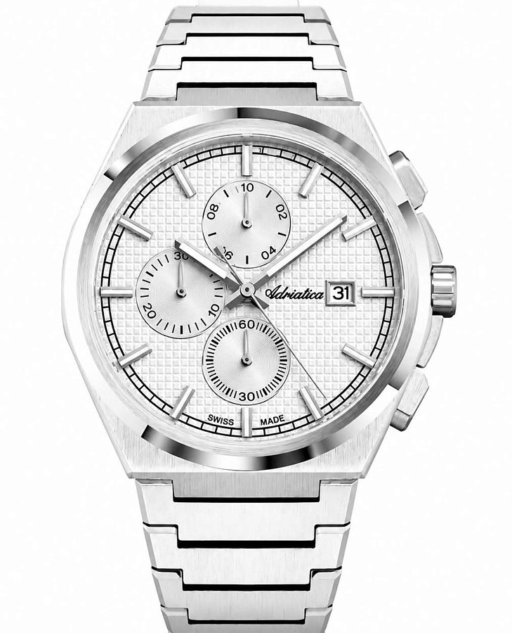 Часы Adriatica A8348.5113CH — мужские, белый