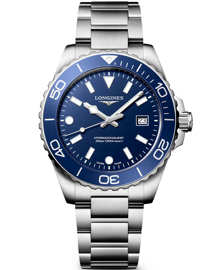 Часы Longines HydroConquest L3.769.4.96.6 — мужские, синий