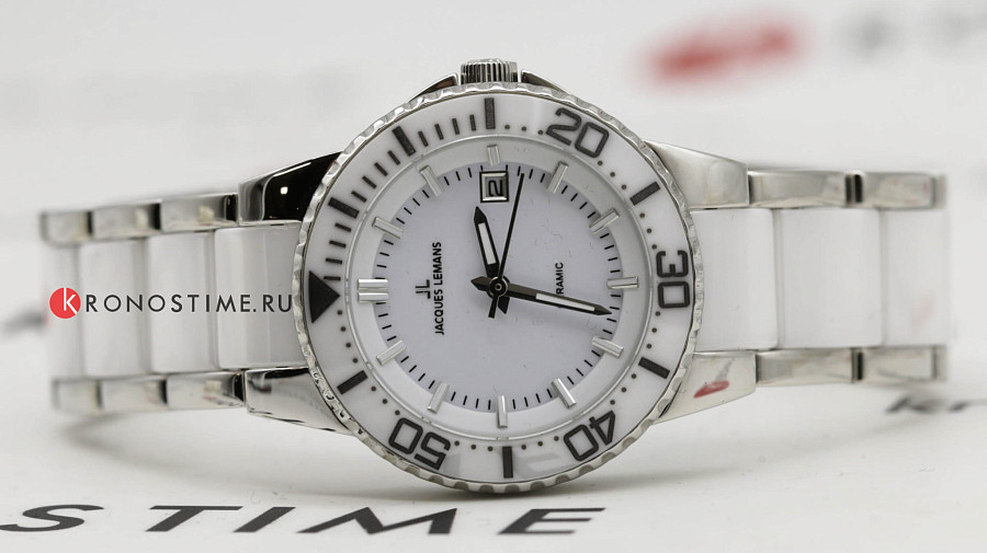 Часы Jacques Lemans High Tech Ceramic 1-2165B — кварцевые, сталь металл