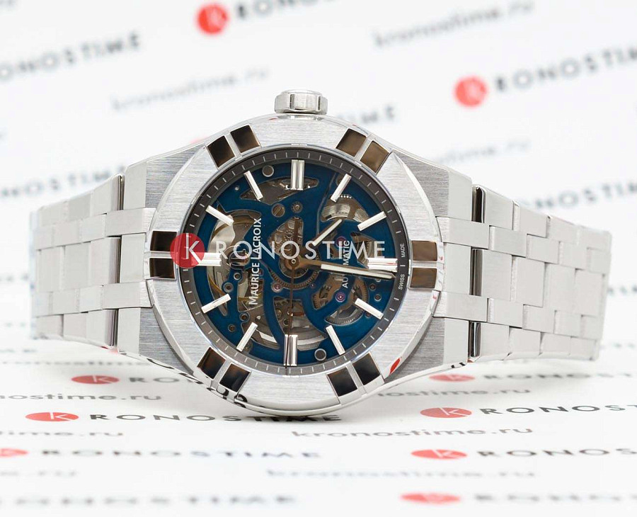 Часы Maurice Lacroix Aikon Automatic Skeleton AI6007-SS002-031-1 — механические, металл сталь