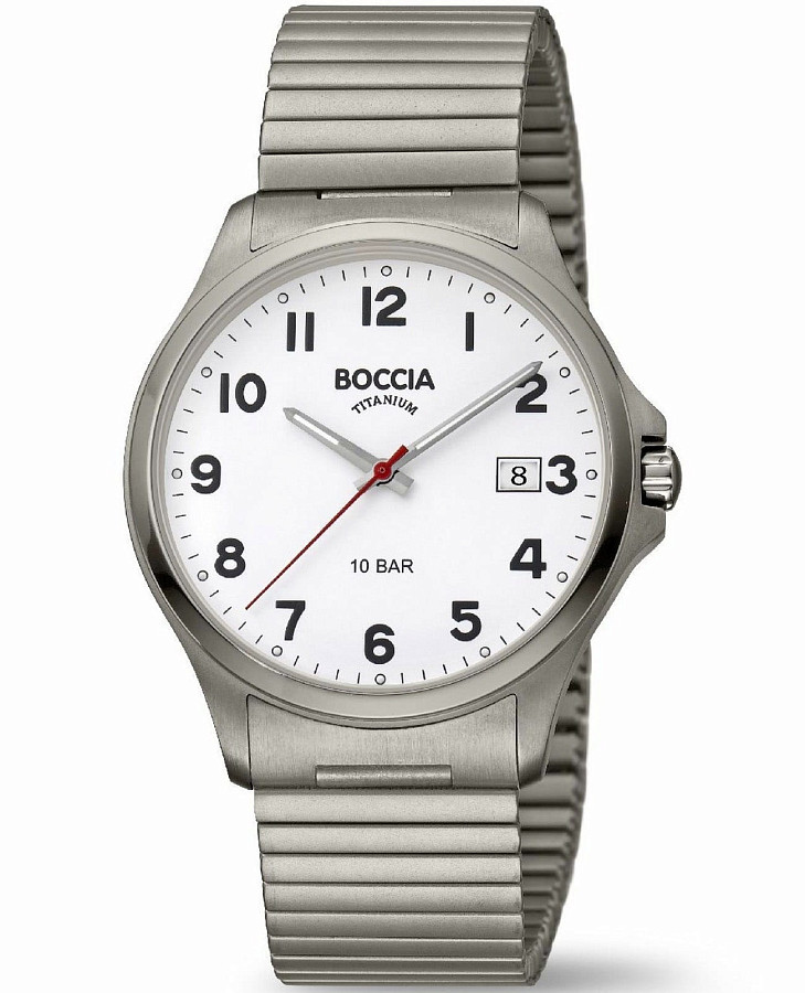 Часы Boccia Titanium 3659-02 — мужские, белый