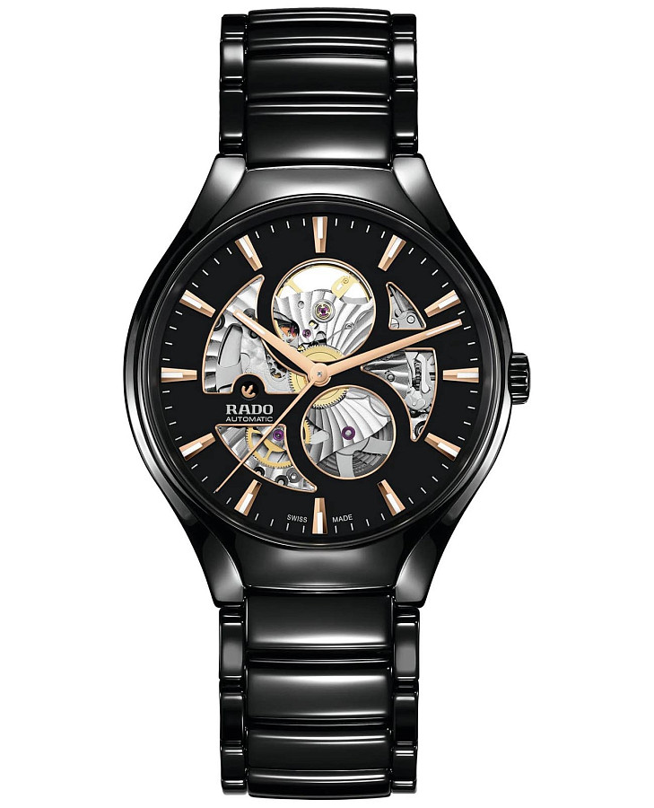 Часы Rado True Round Open Heart R27107172 — мужские, черный