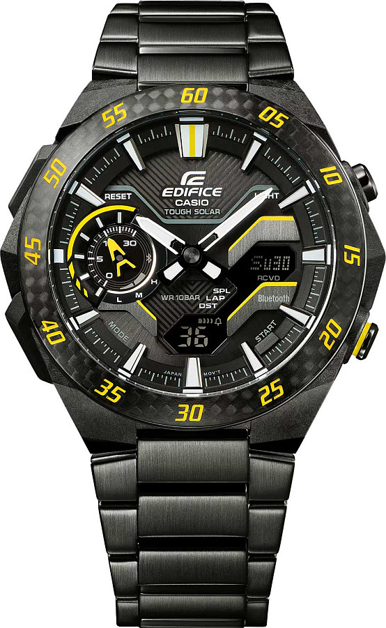 Часы Casio Edifice ECB-2200RC-1A9 — кварцевые, металл карбон
