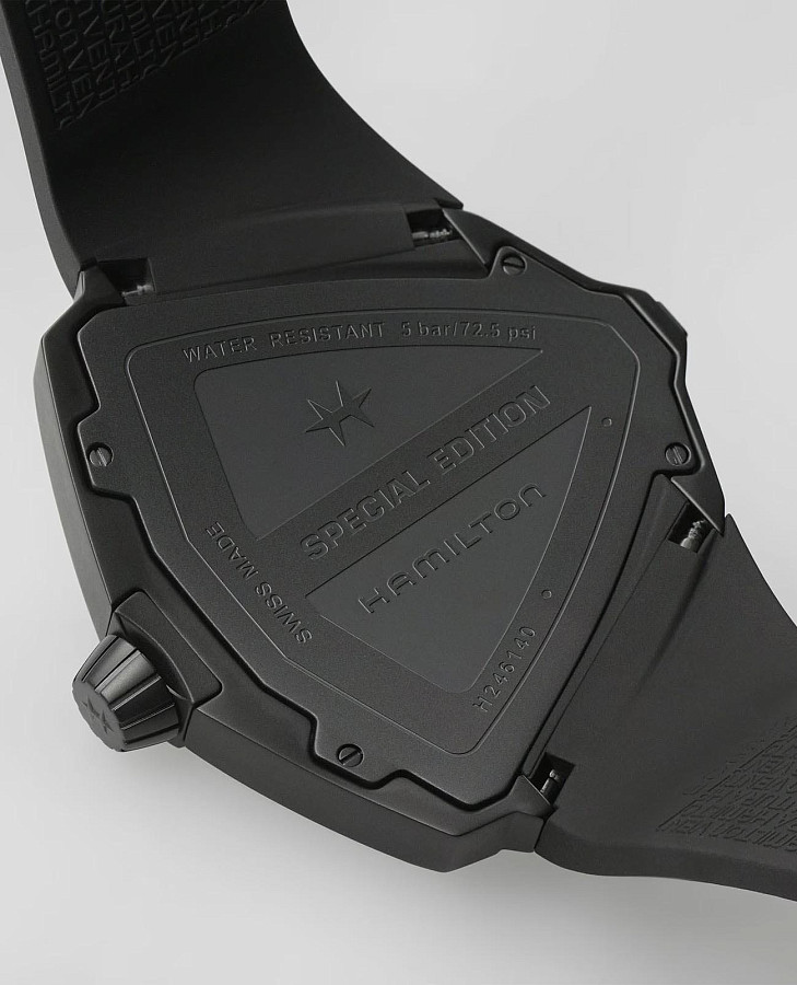 Часы Hamilton Ventura XXL Bright Dune Limited Edition H24614330 — черный, металл сталь