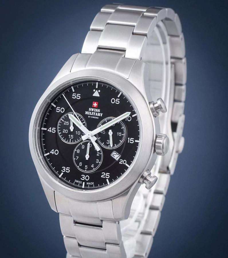 Часы Swiss Military by Chrono SM34076.01 — мужские, нержавеющая сталь
