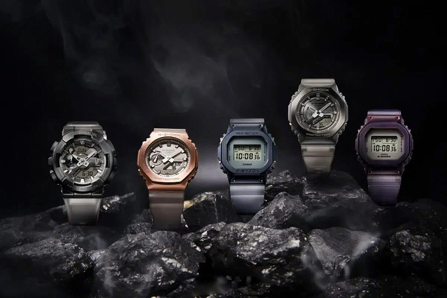 Часы Casio G-Shock GM-S5600MF-6DR (GM-S5600MF-6) — фиолетовый, сталь металл пластик