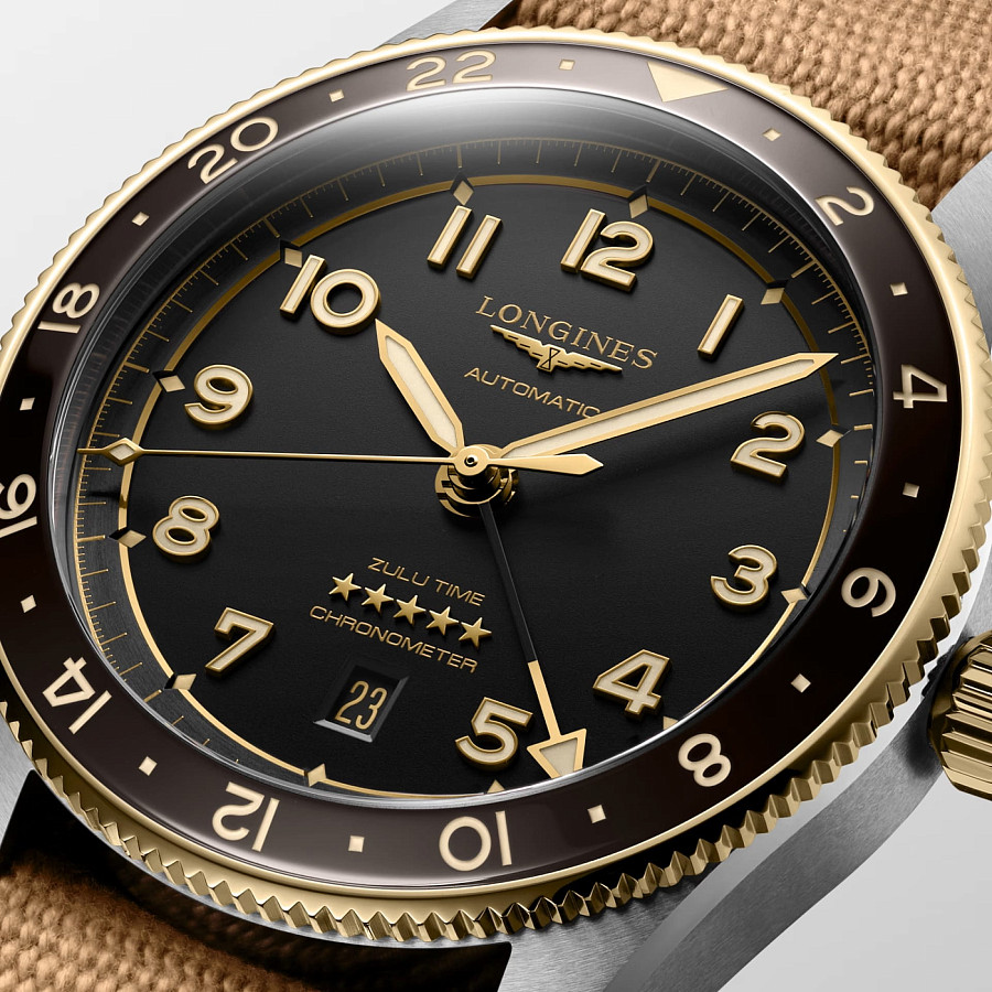 Часы Longines Spirit L3.812.5.53.9 — механические, золото сталь металл