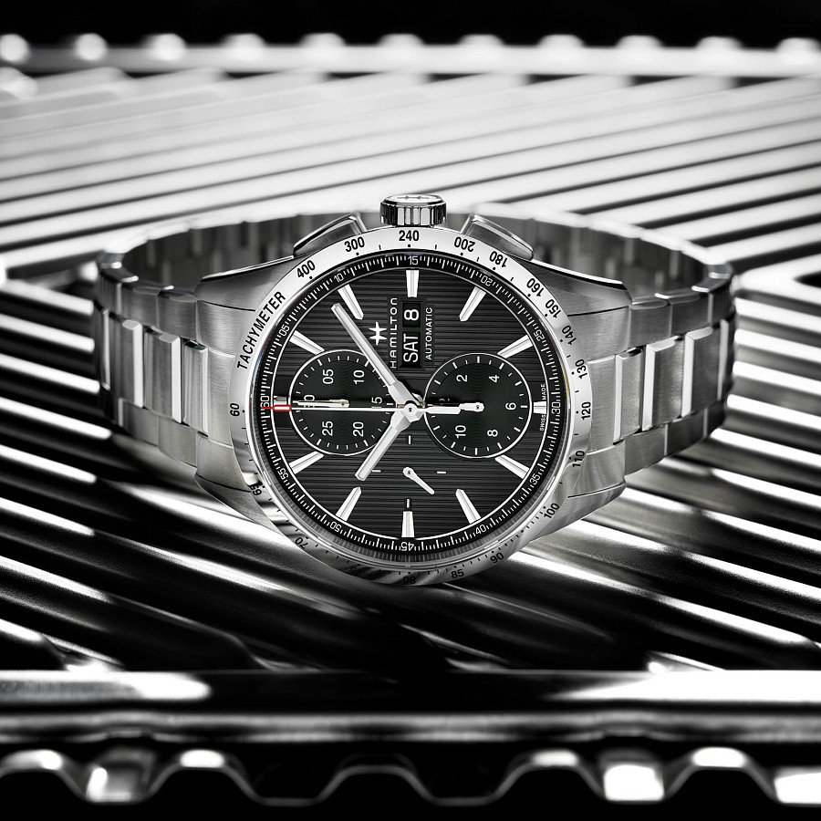 Часы Hamilton Broadway Auto Chrono H43516131 — мужские, нержавеющая сталь