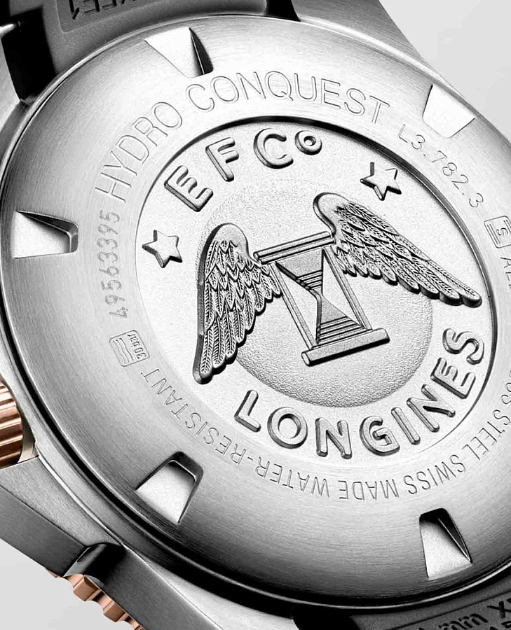 Часы Longines HydroConquest L3.782.3.78.9 — серый, металл сталь керамика