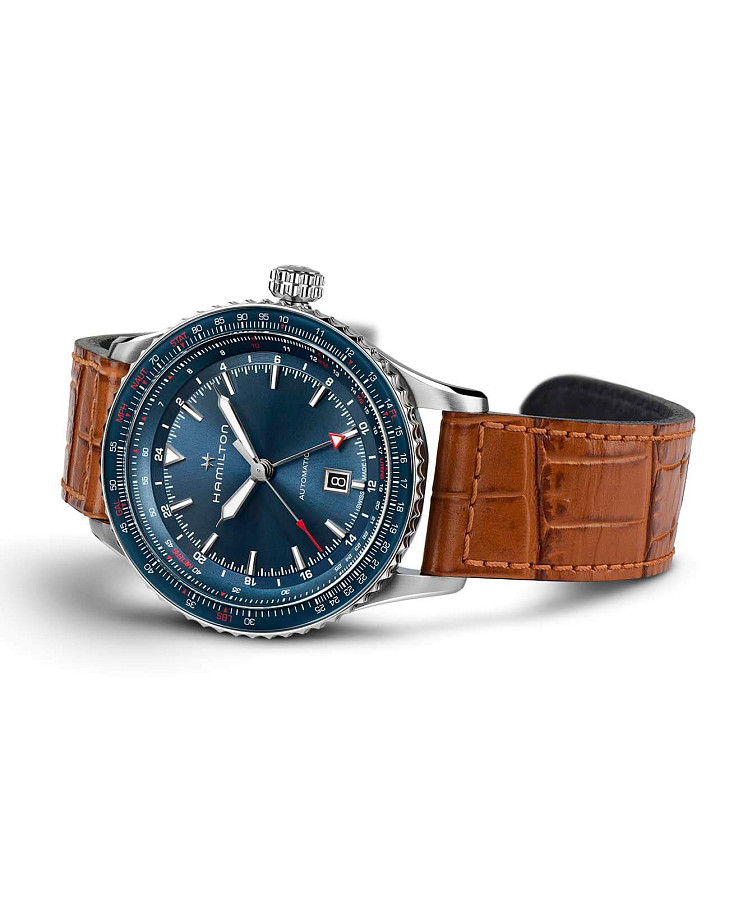 Часы Hamilton Khaki Aviation Converter H76715540 — кожаный, мужские