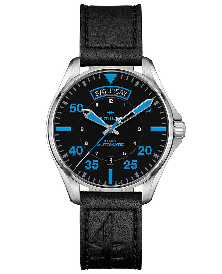Часы Hamilton Khaki Aviation Pilot Day Date Air Zermatt Auto H64625731 — мужские, серебристый