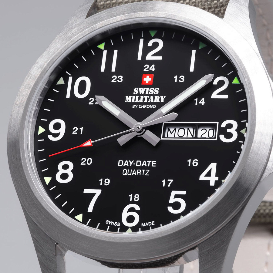 Часы Swiss Military by Chrono Day Date SMP36040.05 — кварцевые, Швейцария, мужские