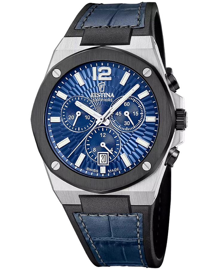 Часы Festina Swiss Made F22003/2 — мужские, синий