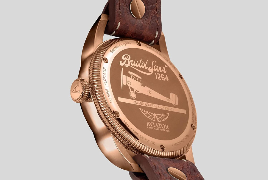 Часы Aviator Bristol Scout V.3.18.8.314.4 — механические, металл сталь