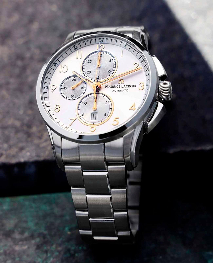 Часы Maurice Lacroix Pontos Chronograph PT6388-SS002-220-1 — металл сталь, Швейцария