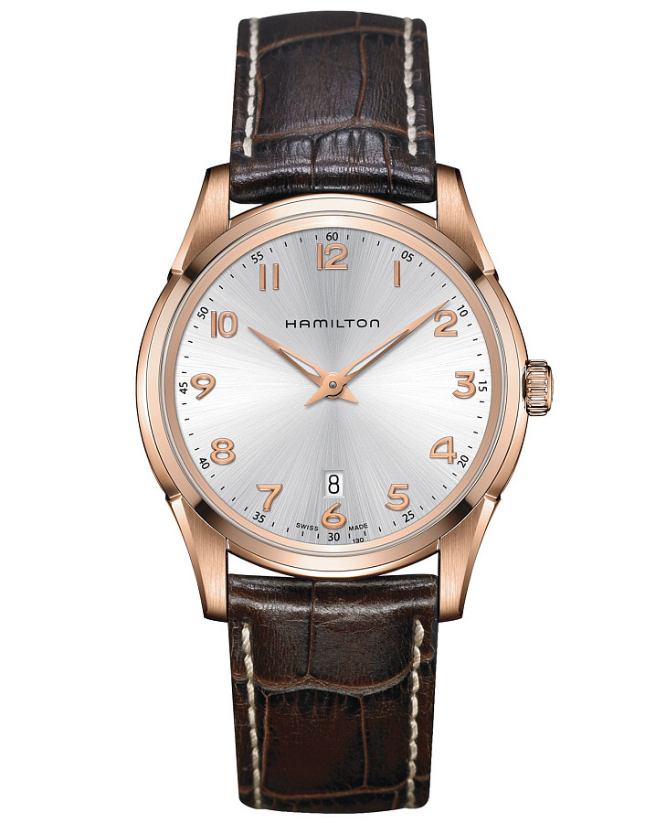 Часы Hamilton Jazzmaster Thinline Quartz H38541513 — мужские, серебристый